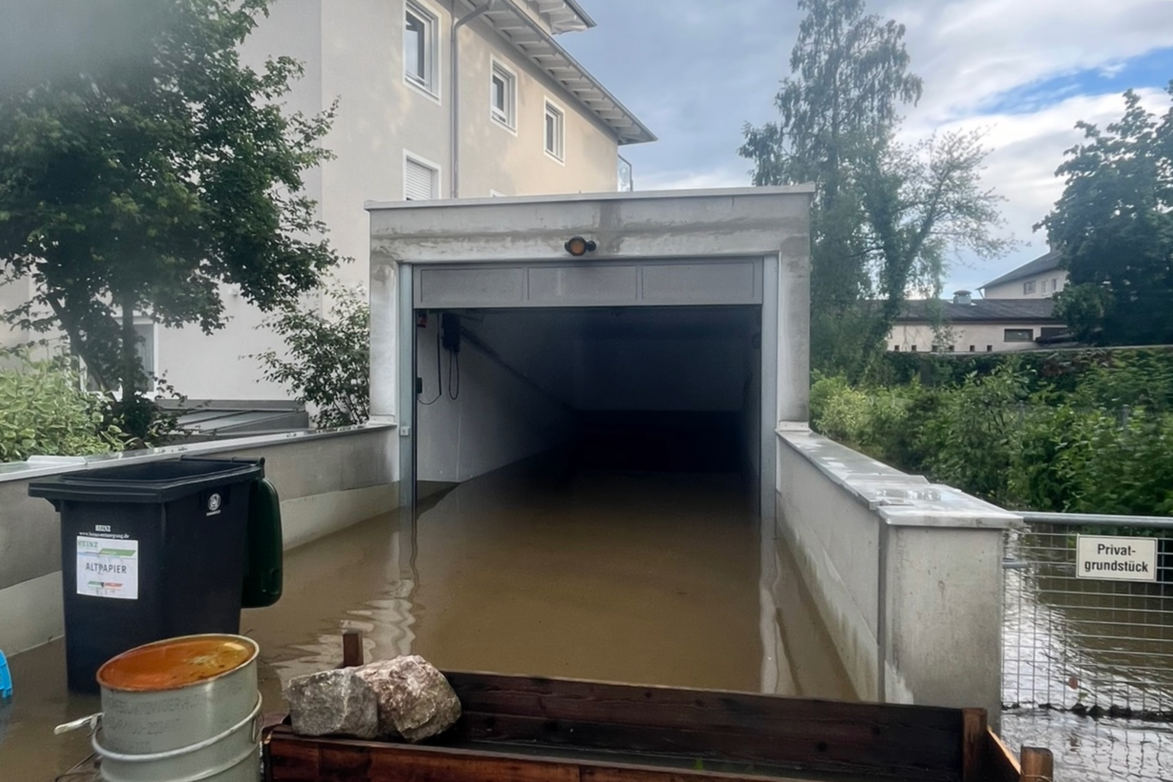 Hochwasser Tiefgarage